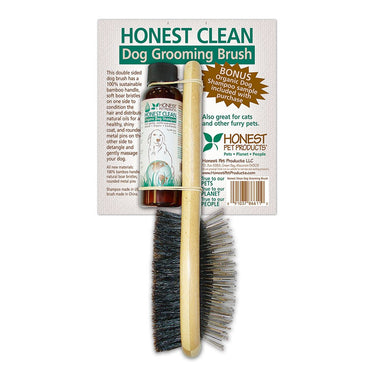Dog Grooming Brush with bonus 2 oz Organic Shampoo